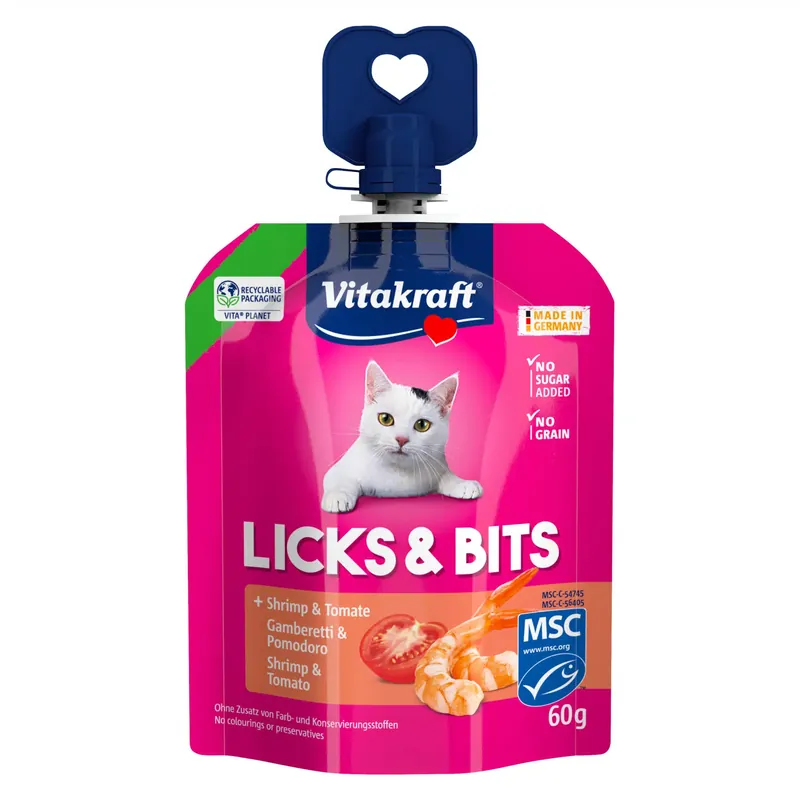Vitakraft Licks & Bits 60 g – Räkor & tomat | Erbjudande