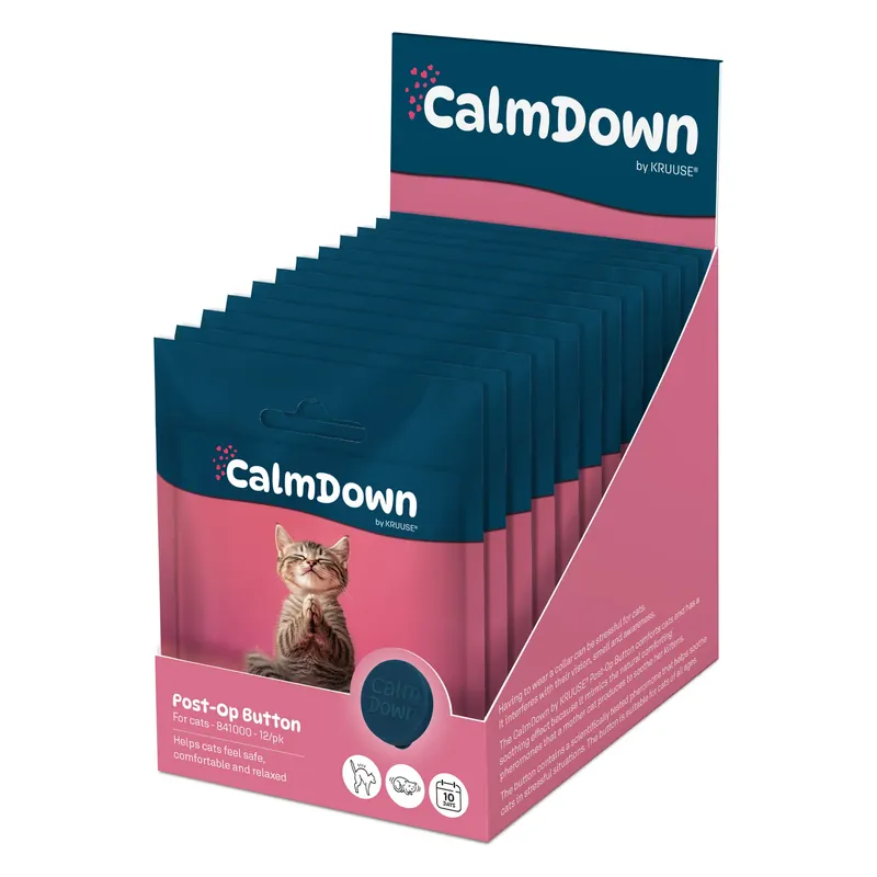 Handla nu - CalmDown by KRUUSE Postoperativ Knapp, för katt 12 st