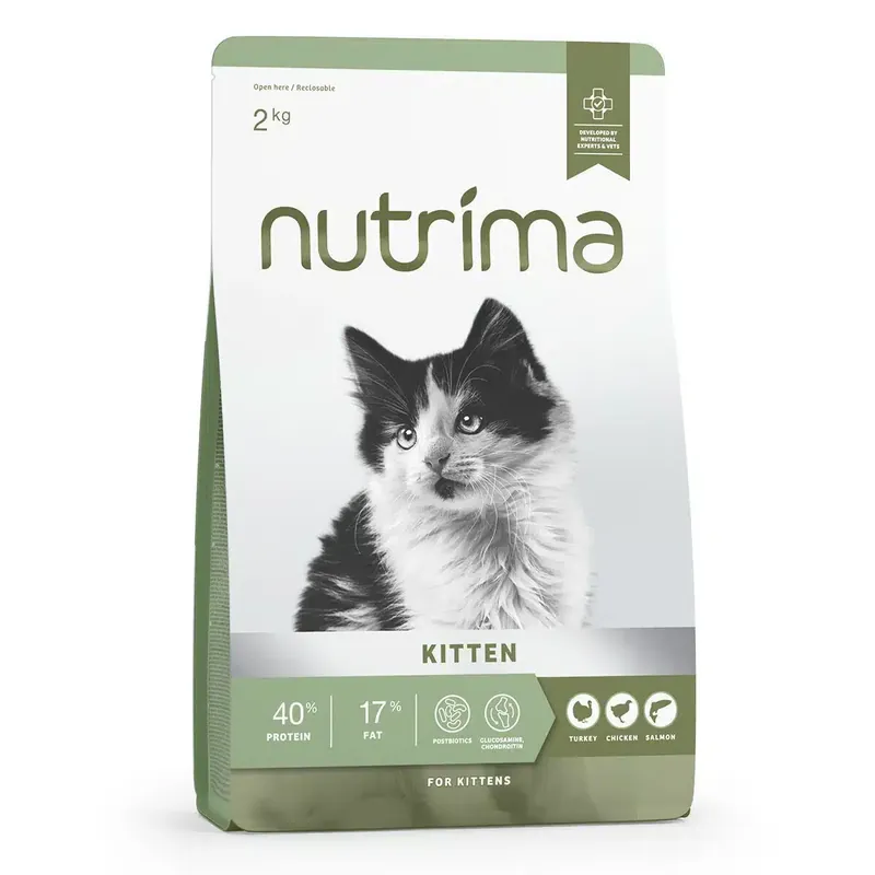 Enkel beställning - Nutrima Kitten Turkey, Chicken & Salmon Torrfoder till Kattunge