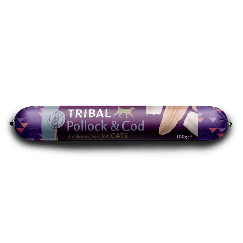 Tribal Cat Pollock & Cod Sausage Kattfoder 100 g - Professionell kvalitet