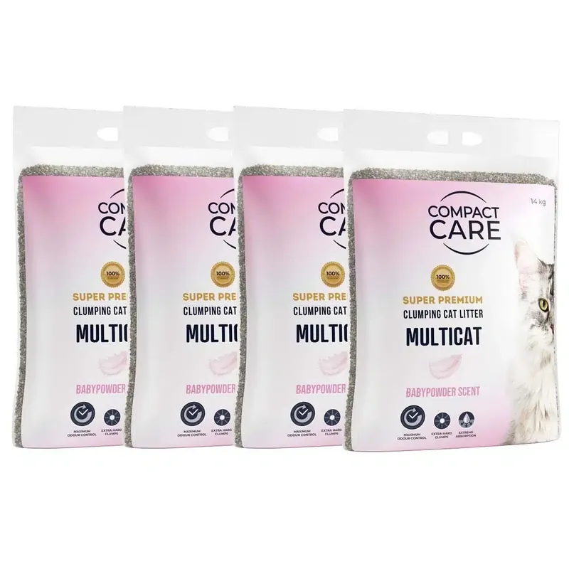 Compact Care Multicat Babypowder 4 x 14 kg - Efterfrågad