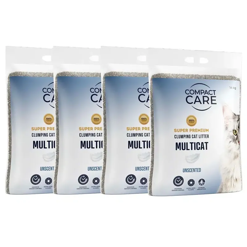 Kampanjpris | Compact Care Multicat Unscented 4×14 kg