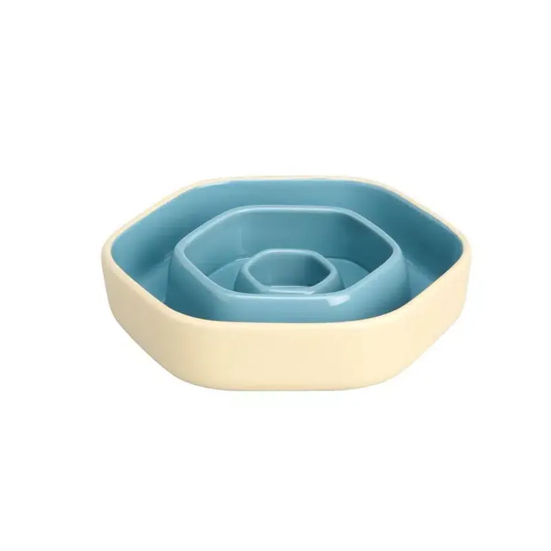 Basic Hexagon Slow Feeder Matskål i Keramik - Deal