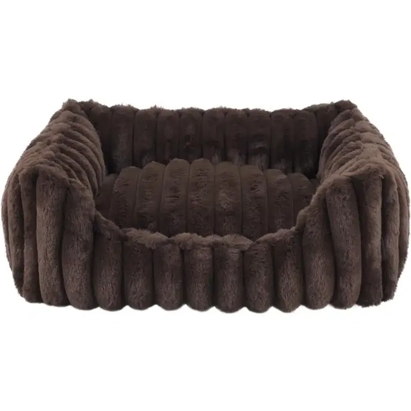 Kattsäng Brown Ripple Square | Professionell kvalitet