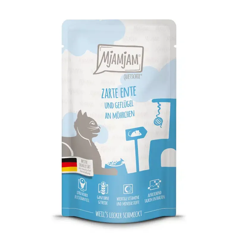 Superpris - MjAMjAM Quetschie 12 x 125 g – Anka & fjäderfä