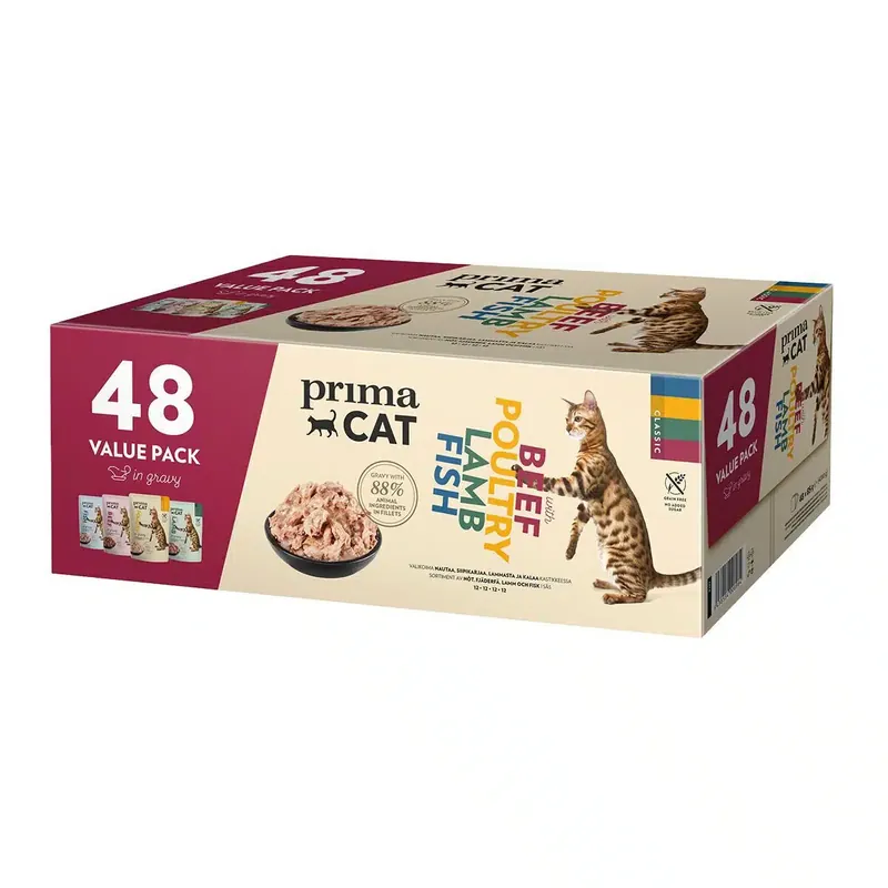 PrimaCat Classic Valuepack in Gravy 48×85 g - Extra rabatt