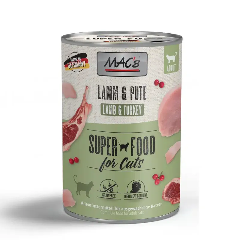 MAC’s Cat 6 x 400 g – Lamm & kalkon | Efterfrågad