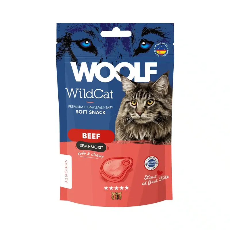 Lågt pris | WOOLF Wildcat Snacks Beef – 50 g