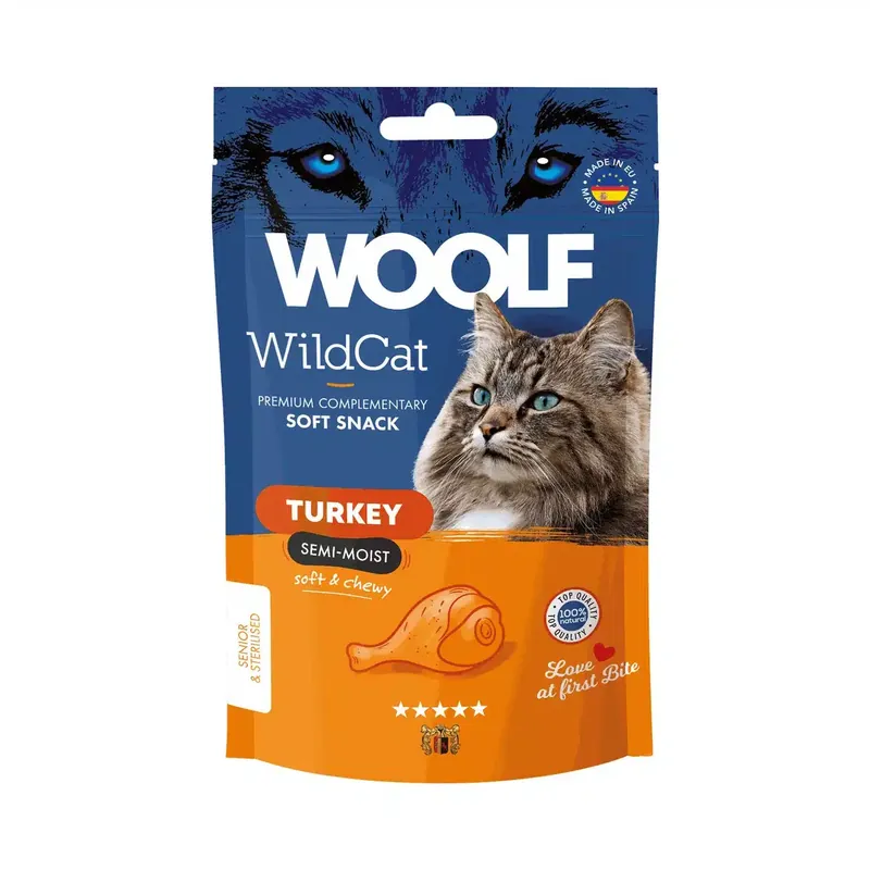 WOOLF Wildcat Snacks Turkey – 50 g - Rabatt
