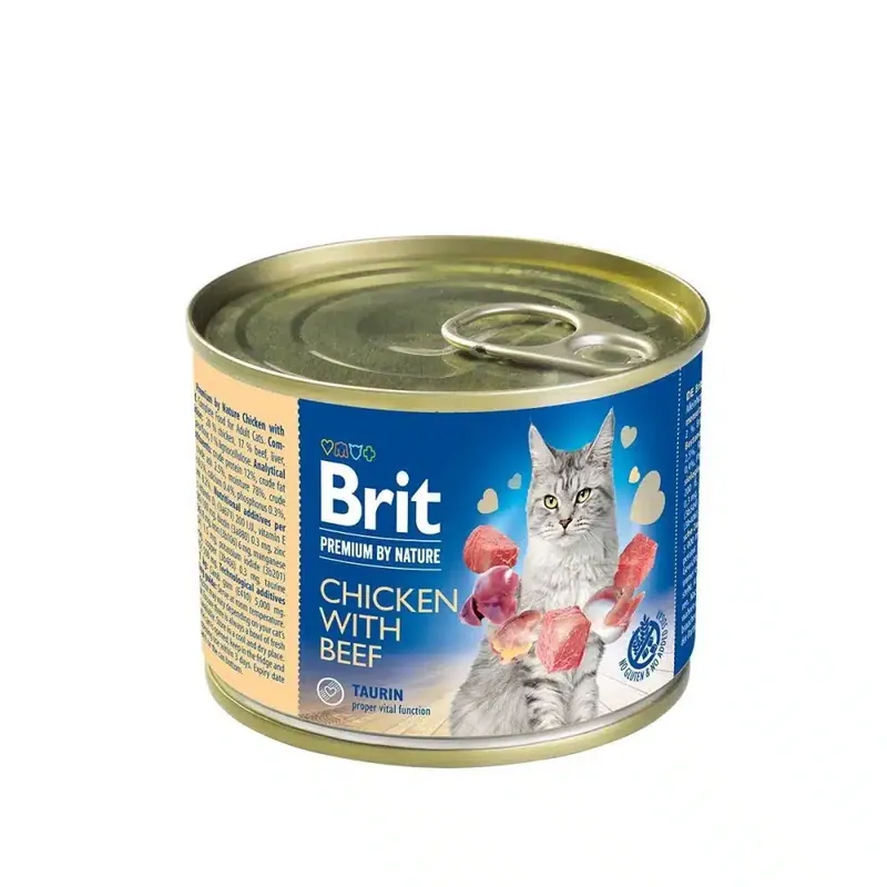 Brit Premium by Nature Cat Chicken with Beef 200 g | Premium