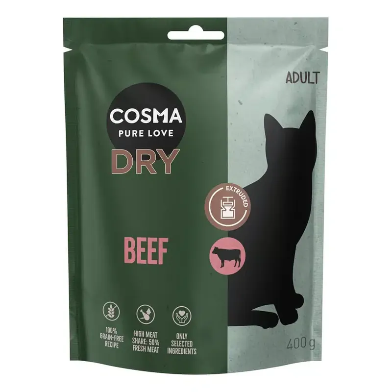 Bästsäljare | Cosma Extruded torrfoder med nötkött – 400 g