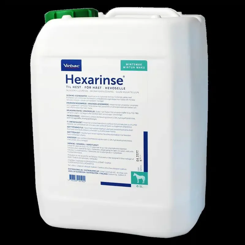 Klorhexidinlösning Virbac Hexarinse 5 l | Rekommenderas