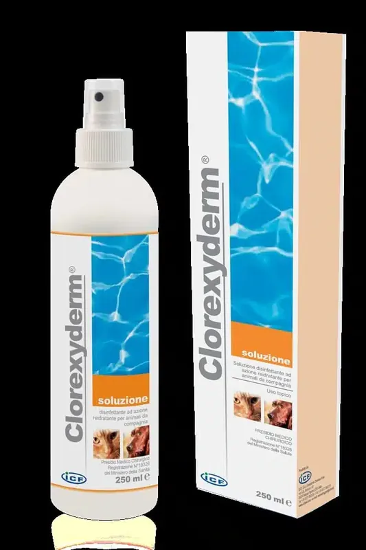 Finns i lager - Sprejschampo ICF Clorexyderm Solution 200 ml