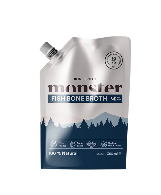 Expressfrakt | Monster Dog Bone Broth Fish 350 ml
