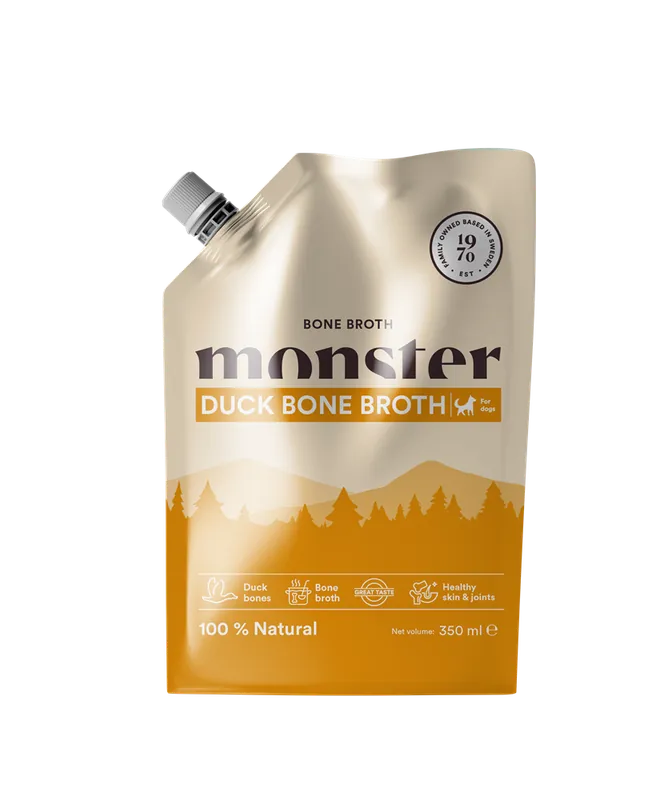 Monster Dog Bone Broth Duck 350 ml - Topprodukt