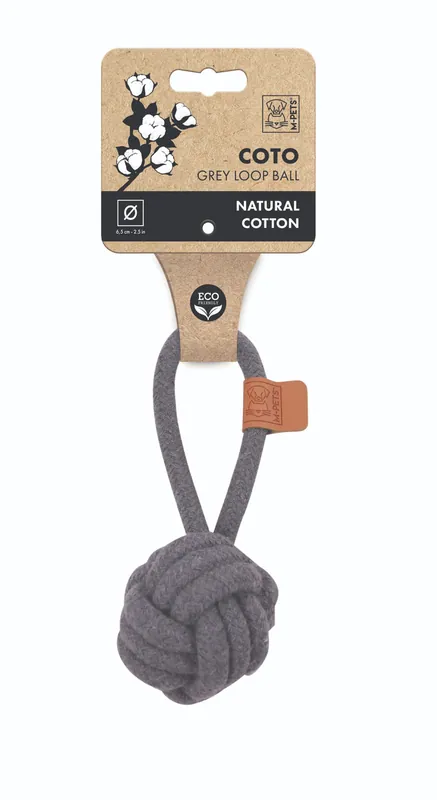 Expressleverans | Hundleksak Loop Ball Grey - 6,5 cm