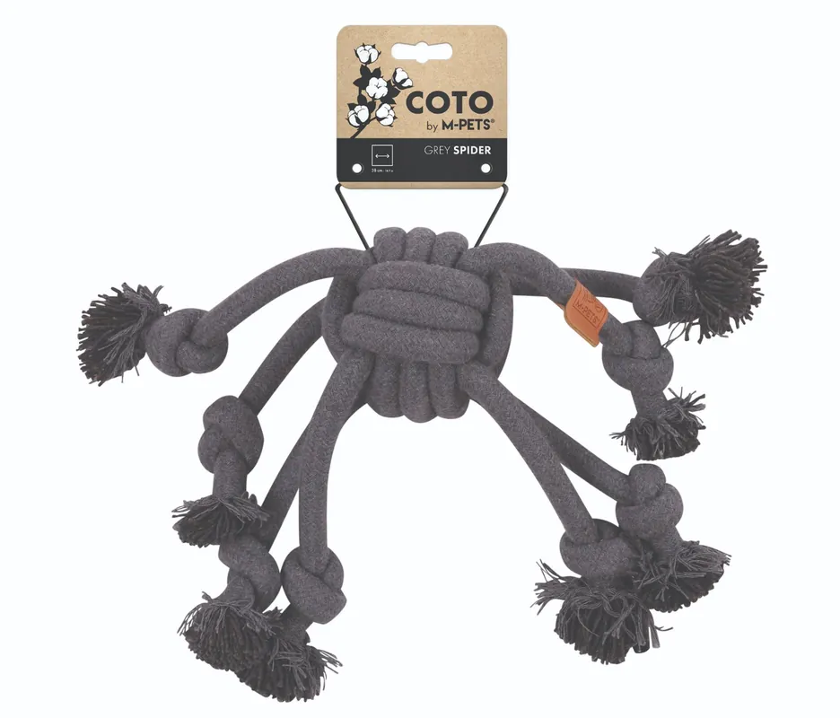 Professionell kvalitet - Hundleksak Spider Grey - 38 cm
