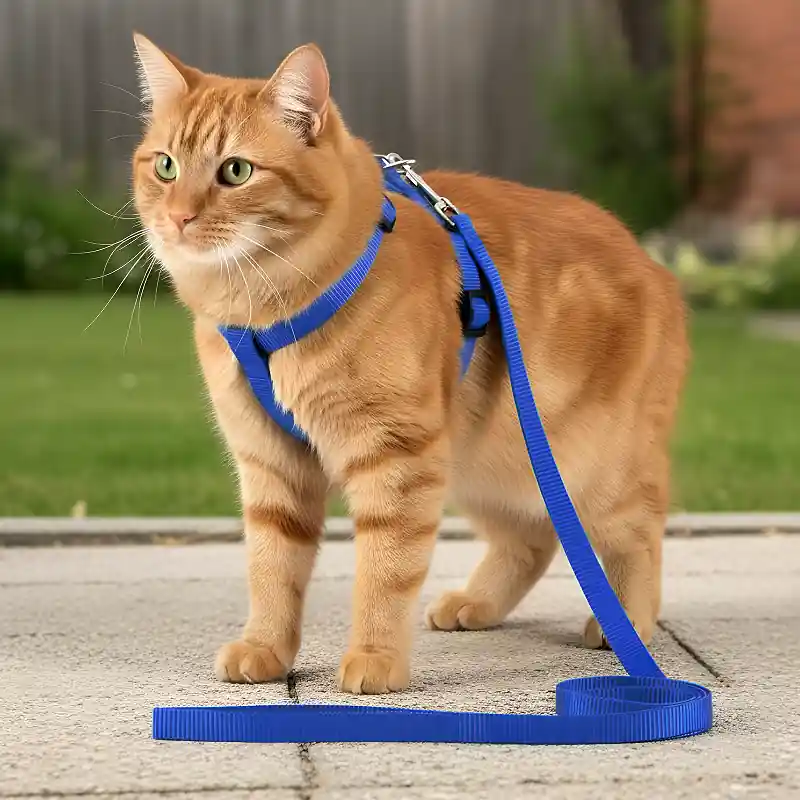 Mjukt kattsele och koppelset | Prisnedsättning