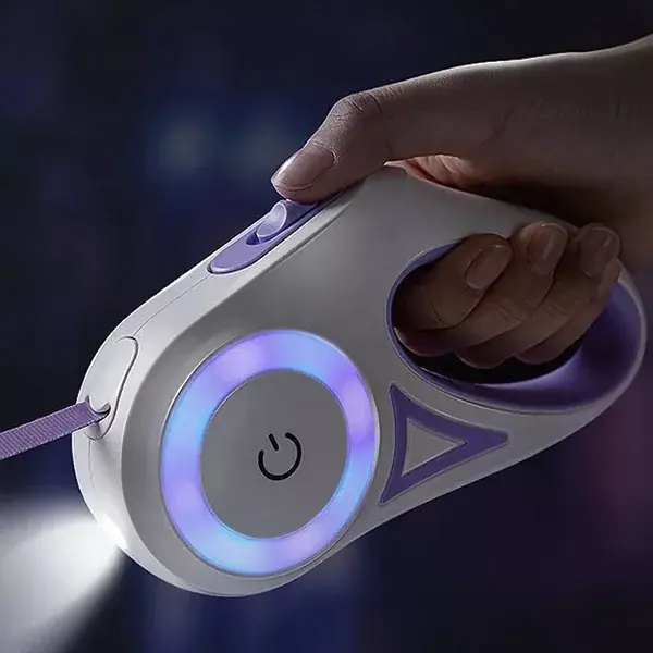 Infällbart Hundkoppel Med LED-Ljus | Expressleverans