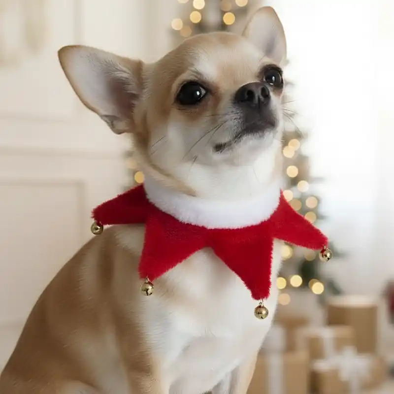 Hund jesterkrage med bjällror för jul | Rea