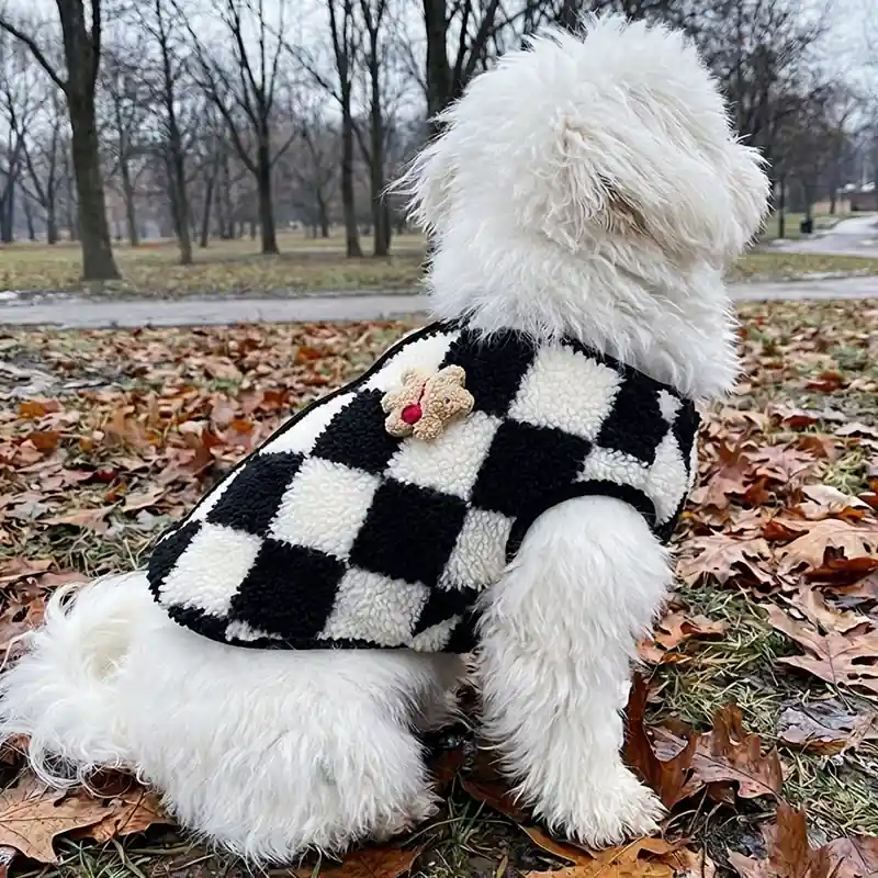 Gratis retur | Vintermjuk väst för hund – Jacka med tryckknappar
