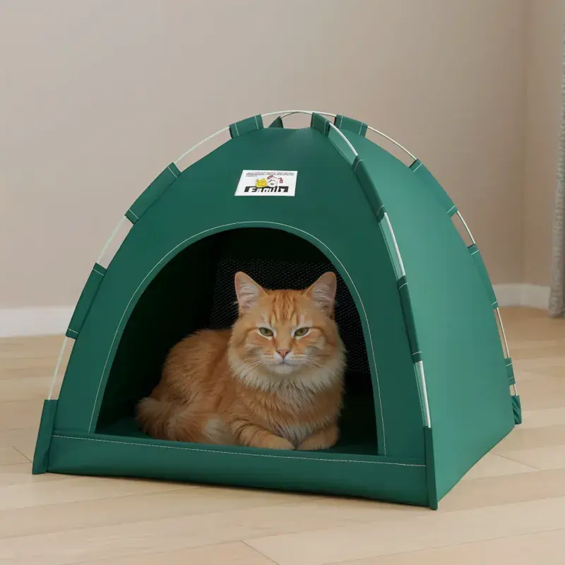 Premium - Andningsbart katt-tält vikbart husdjursigloo