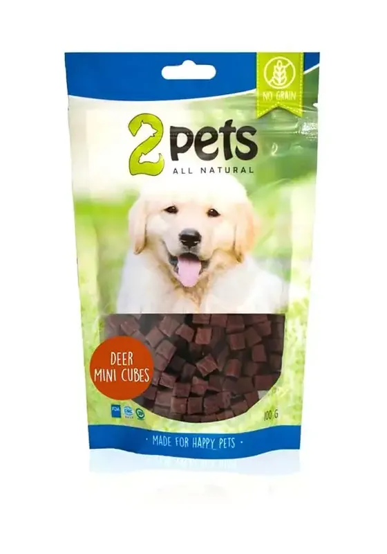 2pets Dogsnack Deer MiniCubes (100g) | Handla online