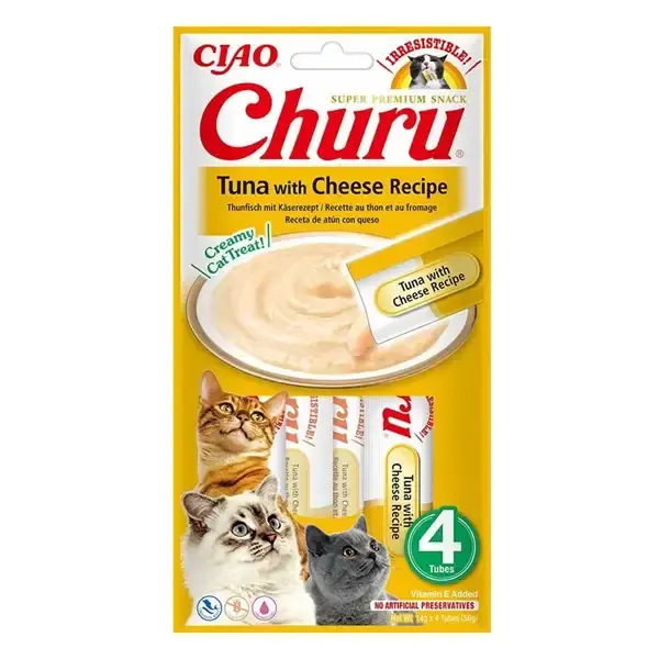 Mycket populär - Churu katt tonfisk & ost 4st
