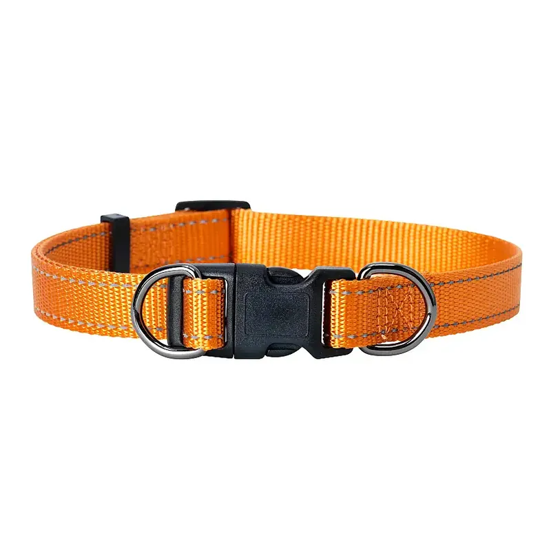 Köp online - Nylonhalsband Iris Ställbart Orange-123024