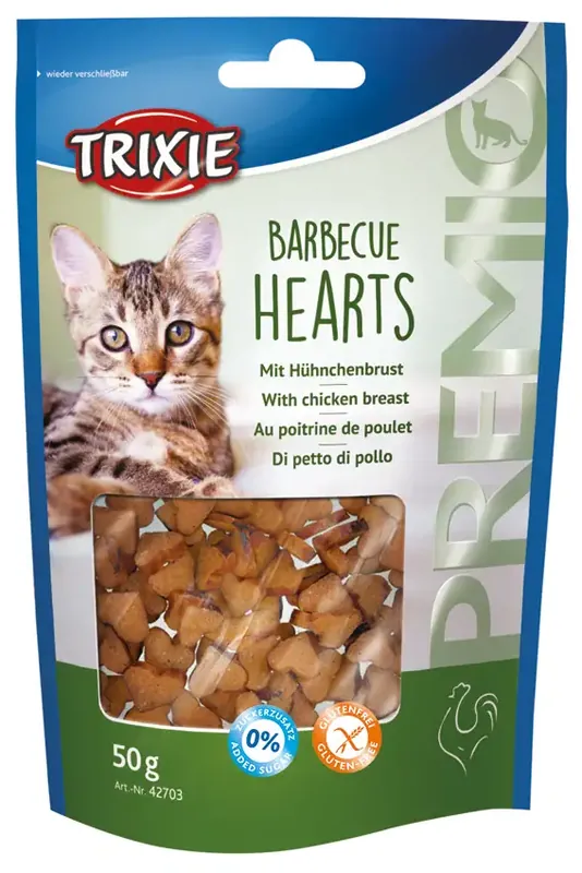 Skynda dig - Premio Barbecue Hearts, 50g