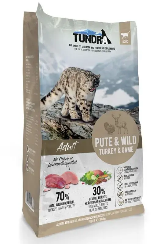 Tundra kattfoder kalkon & vilt 3,8 kg | Toppkvalitet