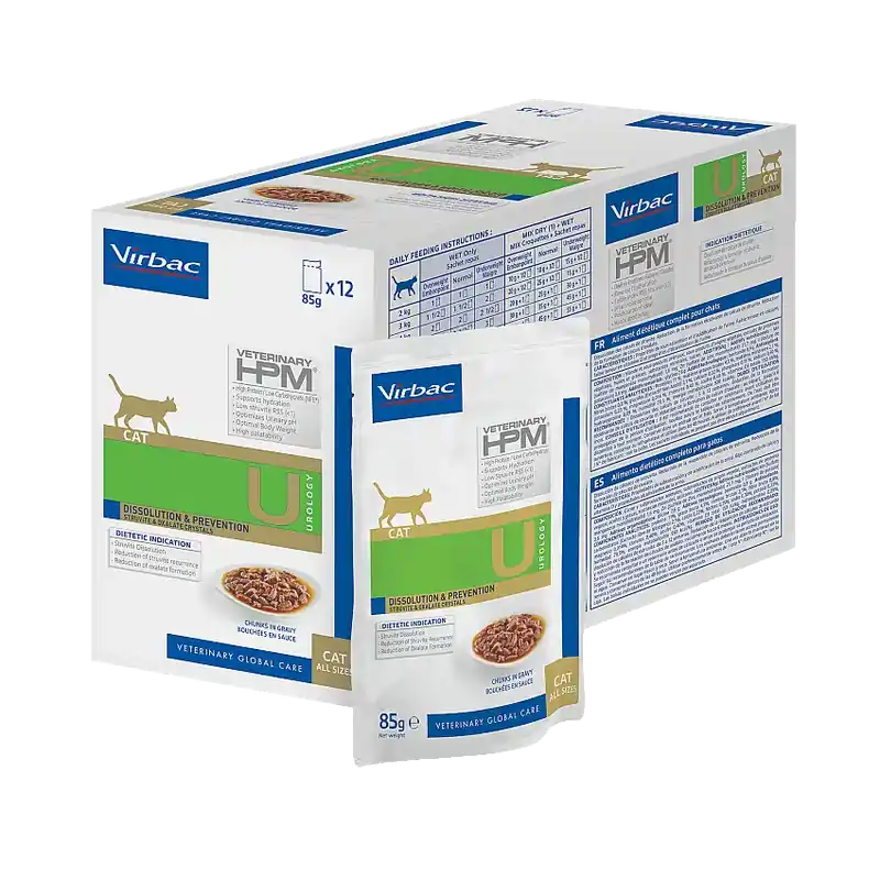 Mycket efterfrågad | Virbac Urology Struvite Dissolution & Prevention våtfoder för katt 12 x 85 g