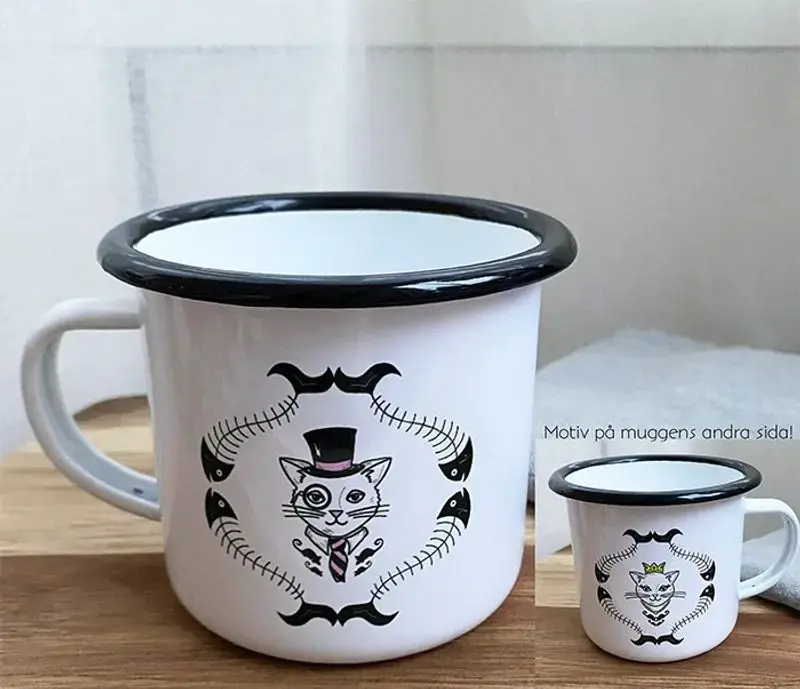 Nyligen lanserat | Emaljmugg Queenie & Mister
