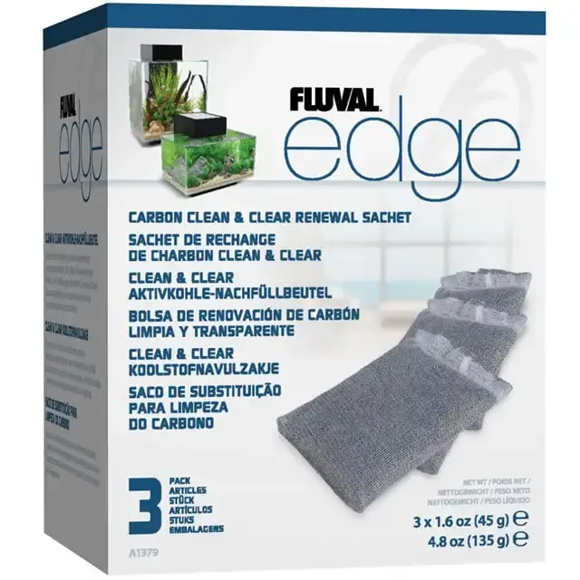 Trygg betalning - Fluval Edge – Aktivt kol – 3-pack