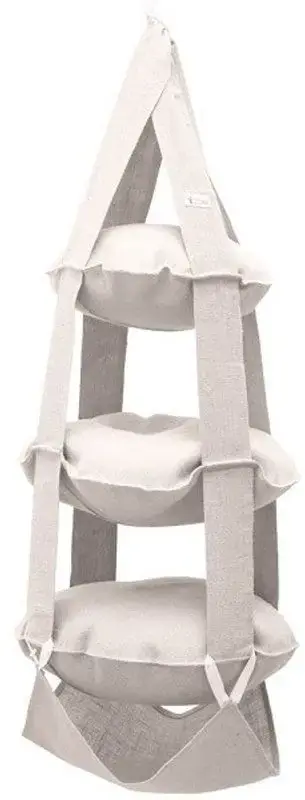 Rabatter - The Cat’s Trapeze vit jute – 3 våningar