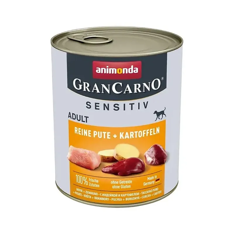 ANIMONDA Grancarno Sensitive Kalkon med potatis 800 g - Rabatt