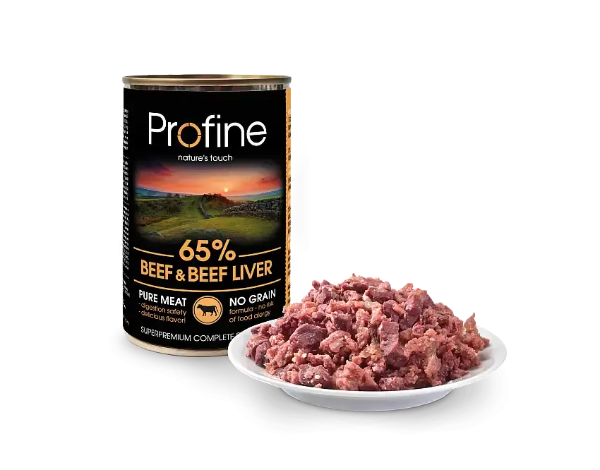 Nyhet i sortimentet - 65% Beef with Liver Våtfoder för hund 400g-W452026