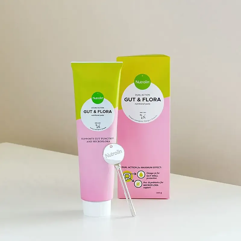 Fodertillskott Nutrolin Gut & Flora Paste 200 g | Handla online