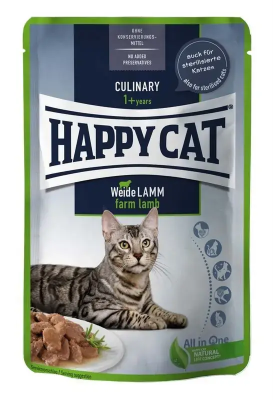 HappyCat portionspåse Lamm - Expressleverans