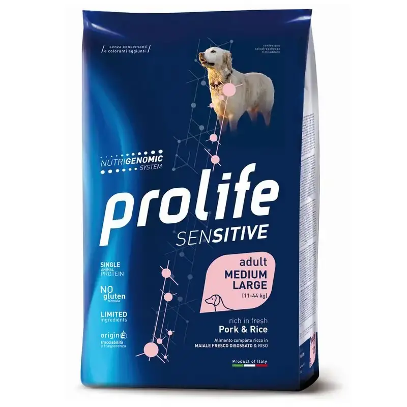 Prolife Sensitive Vuxen Medium/Stor Fläsk och Ris-1872141.1 - Snart slut