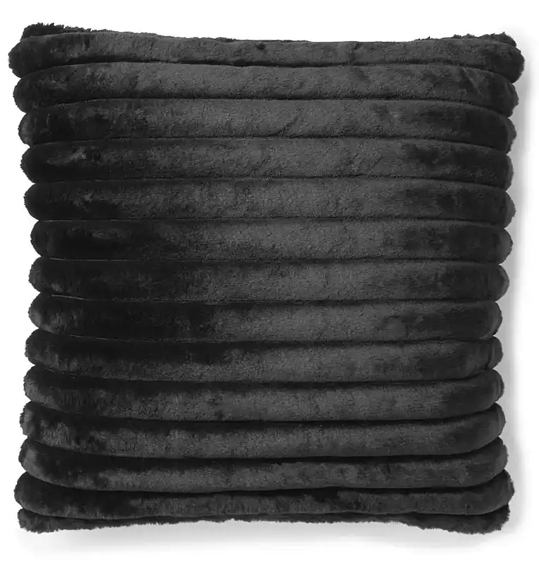 Stripy Cushion – Black 45x45cm | Snabb leverans