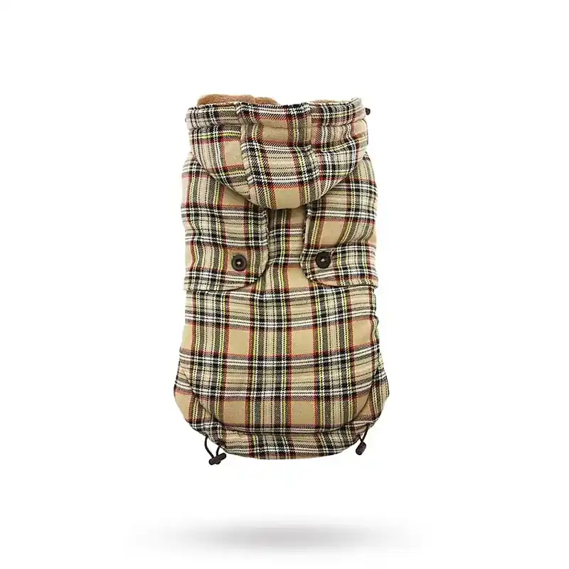 Brown Tartan Coat Hundjacka - Favorit