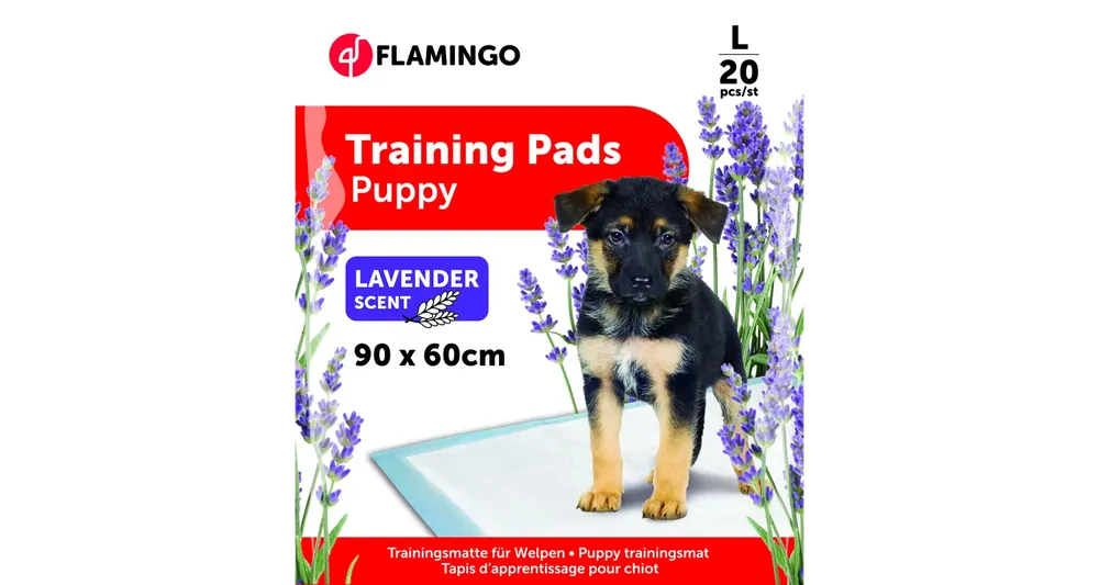 Flamingo Training Pads med lavendeldoft – 20 pack | Bara idag