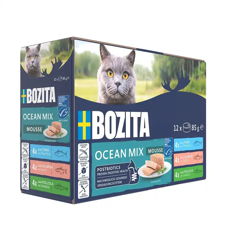 Nyhet | Bozita Mousse Våtfoder till Katt Ocean Mix 12x85 g