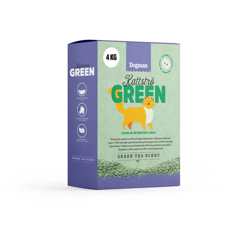Nyligen lanserat | Kattströ Green Tea Scented 4kg
