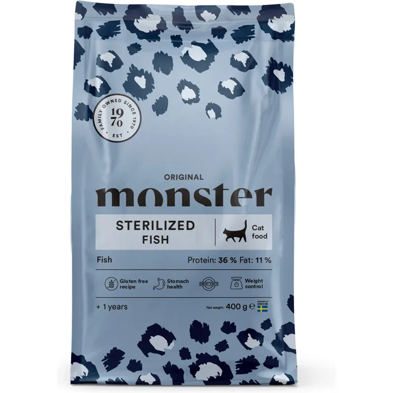 Monster Cat Original Sterilized Fish Kattfoder | Nyhet i sortimentet