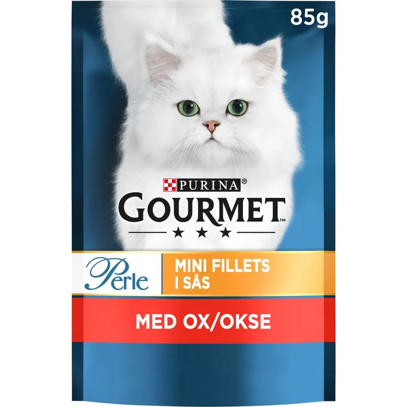 Perle Mini Fillets Oxe Våtfoder för katt 85g | Hög kvalitet