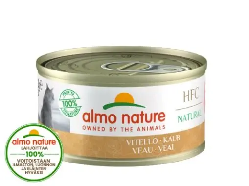 Almo Nature HFC Natural Kalvkött 70 g våtfoder för katter | Kundfavorit