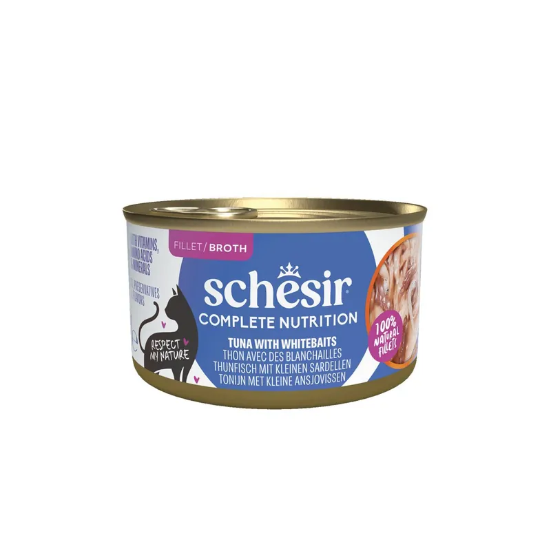 Schesir C&B Tuna with Whitebaits in Broth 85 g - Specialpris