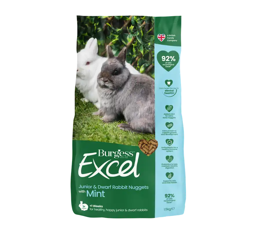 Nytt lägre pris | Excel Kaninfoder Mynta för Unga & Dvärgkaniner - 1,5 kg